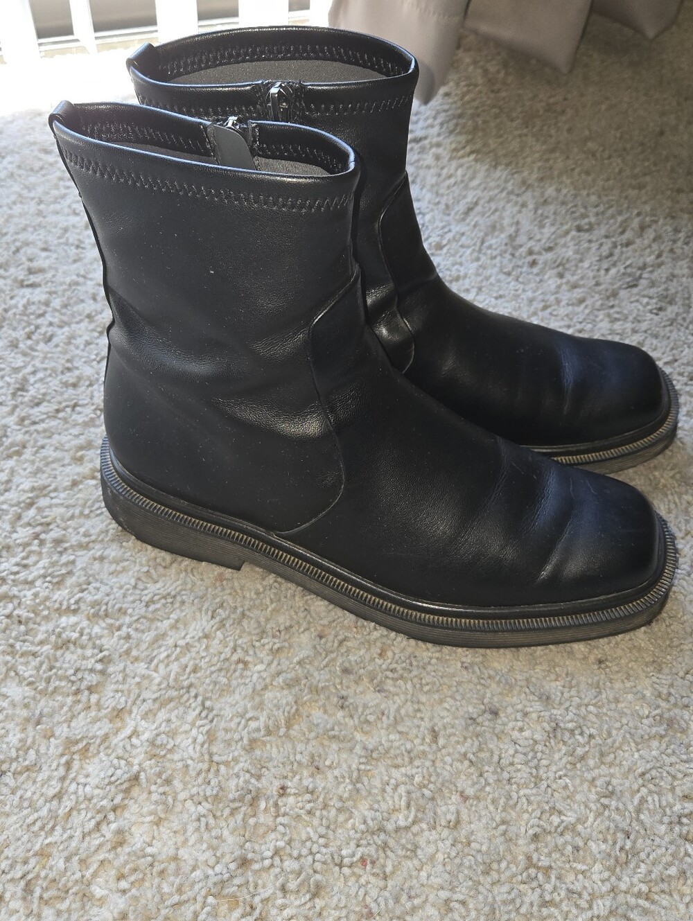 Franco Sarto ASTINA Size 9 Black Zip Boots